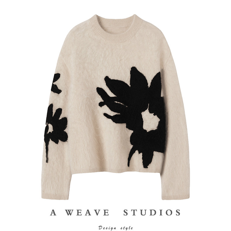 版型好到爆~2024新款100%山羊绒立体绣花百搭女羊绒针织毛衣,女装/女士精品,羊绒衫,淘宝优惠券,粉丝福利购,淘宝优惠卷