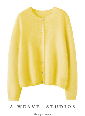 DONGFH100%山羊绒拉绒小香风女士外套baby软糯ding级拉毛开衫