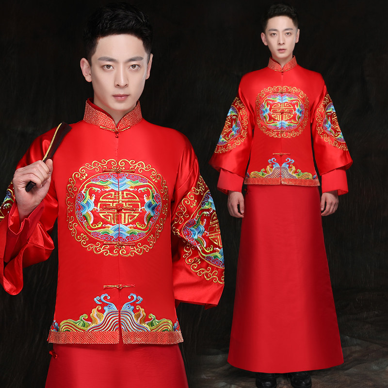 新款秀禾服男装中式结婚礼服新郎多少钱 新款秀禾服男装中式结婚礼服新郎优惠券免费领取 有条鱼