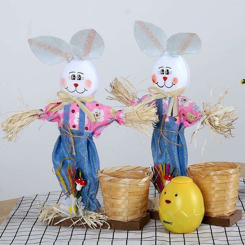 复活节兔篮子艺趣幼儿园学校手工竹篮动物小篮子儿童手工创意摆件