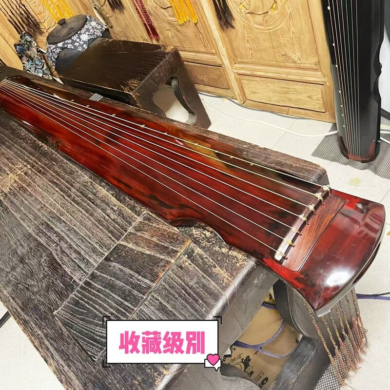 古琴纯手工制作专业收藏级灵机式古琴老沙木面板老梓木底板纯生漆