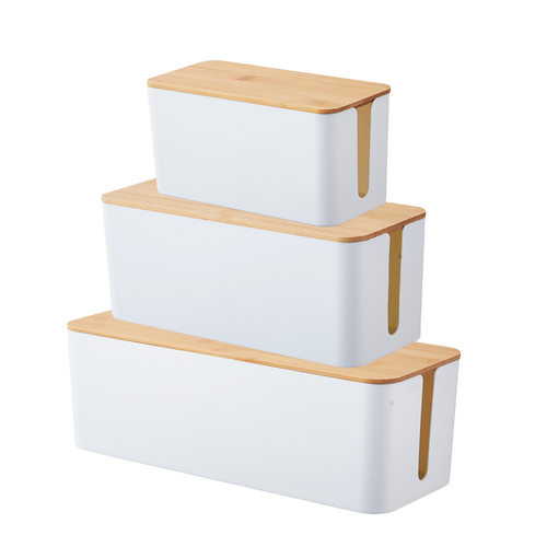Desktop Cable Box Multi functional Wire Box Plug in Board D