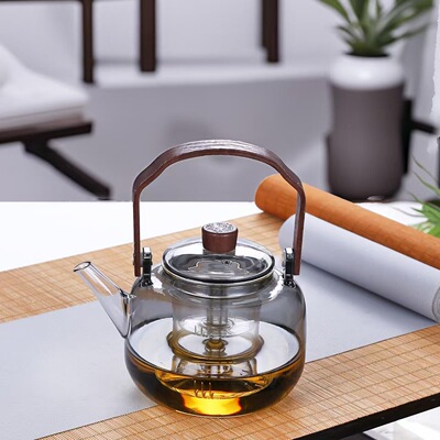 High borosilicate glass teapot for boiling tea, large capac