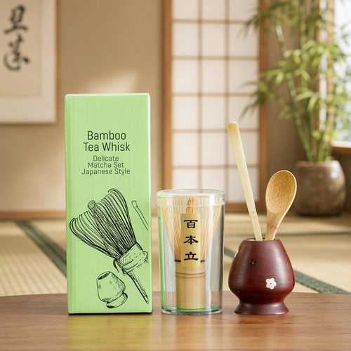 4-piece set of Japanese matcha tea set, imitating Song Dyna