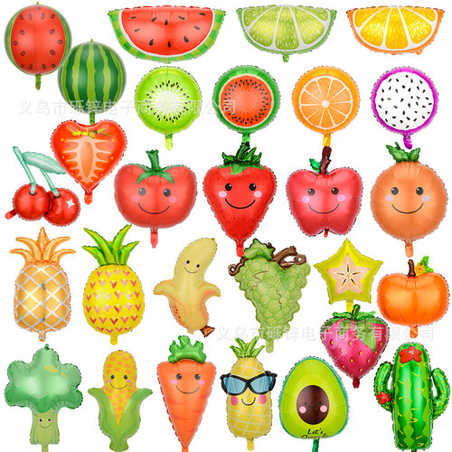 Alien Vegetable Fruit Balloon Summer Theme Hawaiian Aluminu