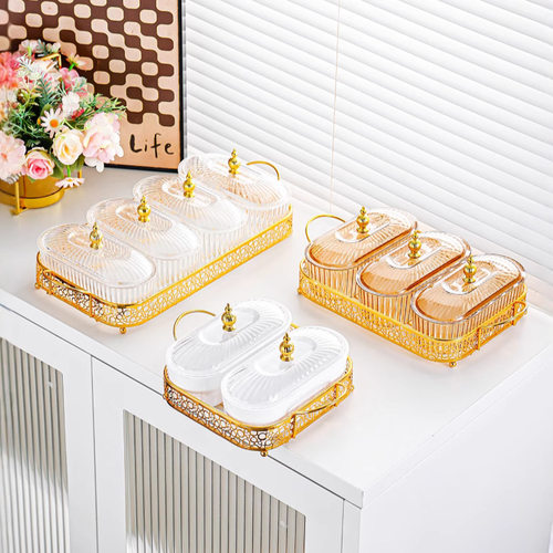 Elliptical fruit tray, plastic partition sealed storage box