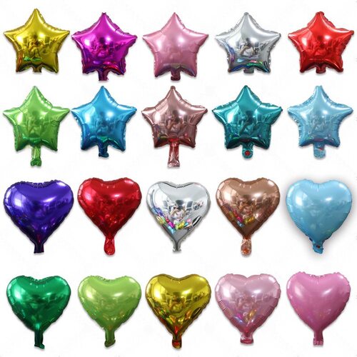 10 inch pentagram heart-shaped aluminum foil balloon for we