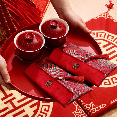 改口费红包结婚专用2025高级感随份子新婚婚礼万元布艺红包封