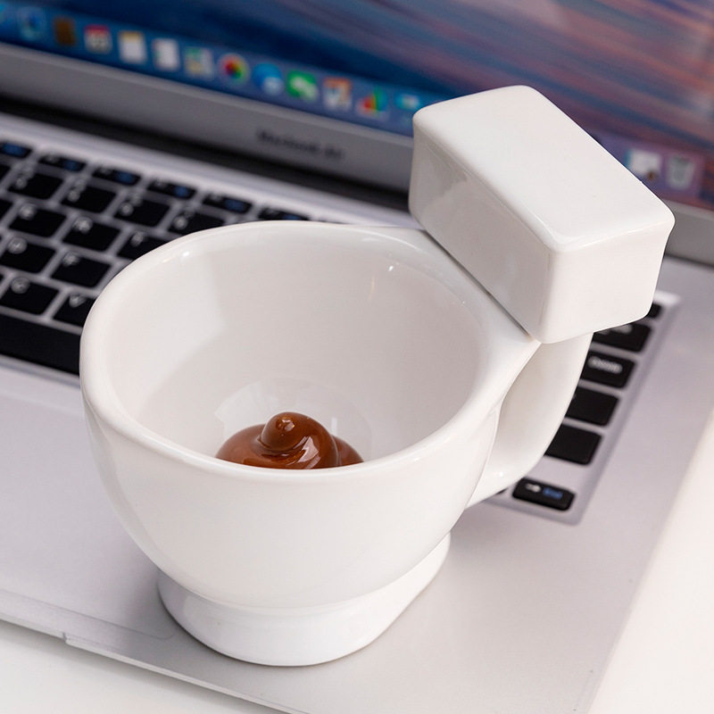 单品--粑粑马桶屎杯子搞怪坐便拉屎茶杯厕所大便便马克杯礼物