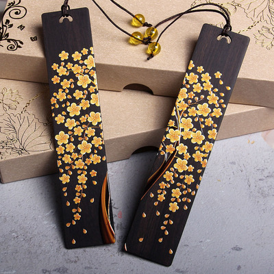 Painted ebony, golden tree bookmark, purple sandalwood, wea