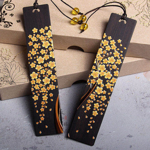 Painted ebony, golden tree bookmark, purple sandalwood, wea