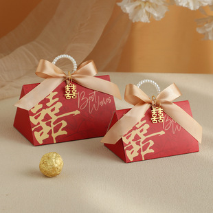 结婚喜糖盒高级感小众婚礼喜糖盒子2025糖盒袋子糖果礼盒空盒