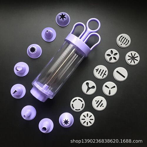 Cookie piping tube, butter gun, cookie gun, cookie mold, pi