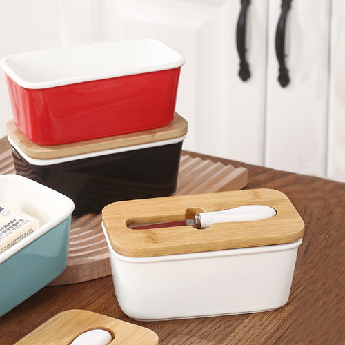 Butter Box Ceramic Creative Knife Butter Dish Preservation