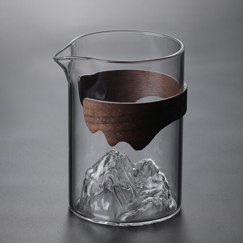 Walnut chip heat-resistant glass fair cup, Kung Fu tea set,