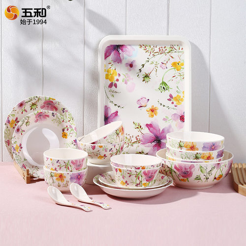 Imitation porcelain melamine tableware, dishes and plates s