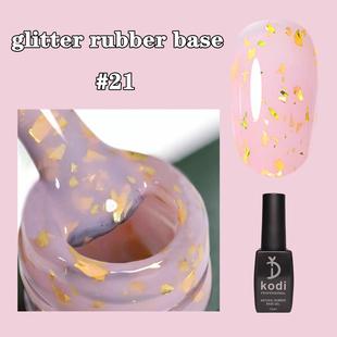 Glitter Bottle Base Plastic Rubber Gold 12ml KODI Nude Gel