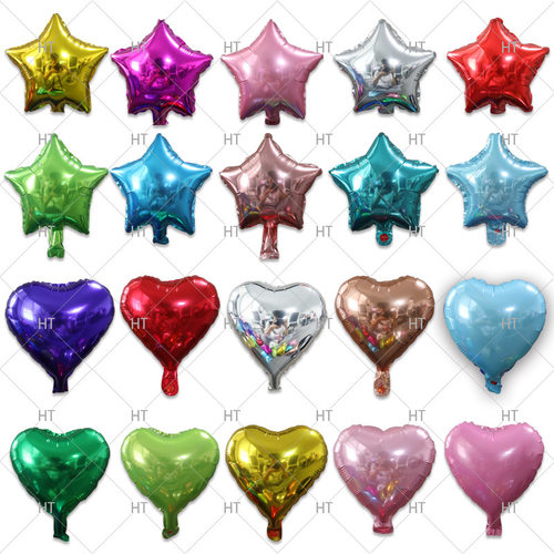 10 inch pentagram heart-shaped aluminum foil balloon for we