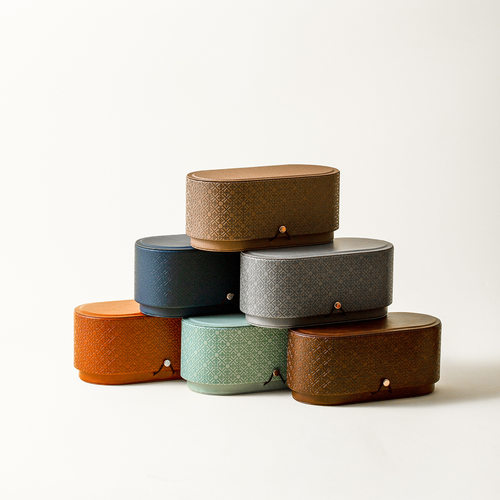 Leather tea set storage box, outdoor travel tea set portabl