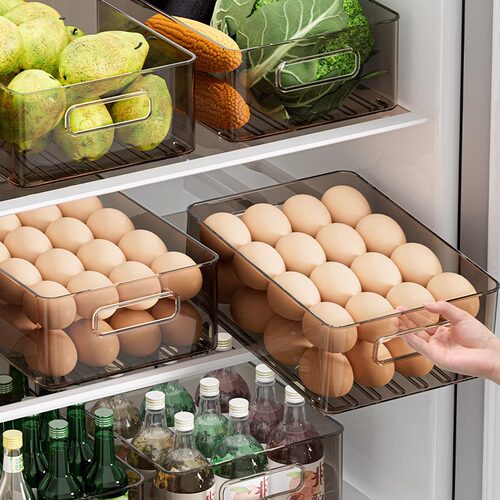 Egg storage box, refrigerator organizer, fruit food preserv