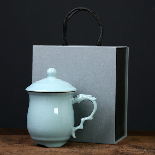 Tianqing Ru Kiln Office Cup, Dragon Head Cup, Ceramic Perso