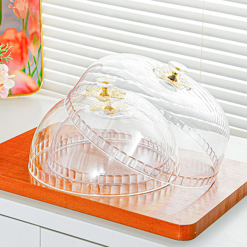 Wooden cake plate with plastic cover Dim sum western pastry