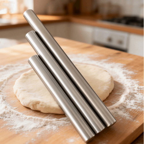 430 stainless steel rolling pin for kitchen baking, dumplin
