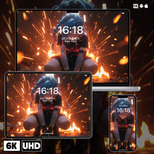 炫酷金克丝插画手机壁纸苹果壁纸电脑壁纸平板壁纸壁纸手机高清图