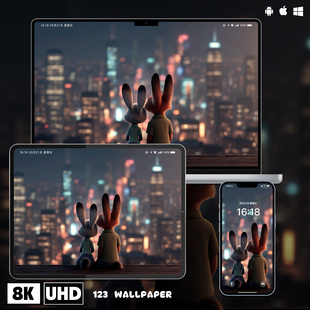 疯狂动物城夜景背影超清壁纸iphone苹果安卓手机电脑ipad平板壁纸