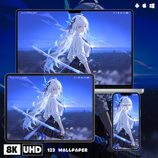 原神丝柯克8K高清壁纸 插画 968iPhone手机ipad平板电脑桌面二次元