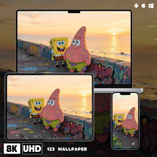 海绵宝宝派大星8K超清壁纸iphone苹果安卓手机电脑ipad平板壁纸