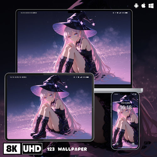 魔女之旅伊蕾娜梦幻风8K壁纸iphone苹果安卓手机电脑ipad平板壁纸