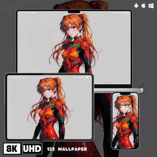 EVA明日香赤红战衣机甲壁纸iphone苹果安卓手机电脑ipad平板壁纸