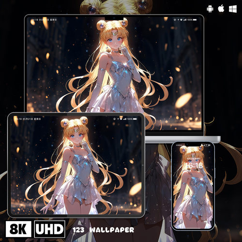 美少女战士月野兔星空8K壁纸iphone苹果安卓手机电脑ipad平板壁纸