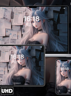 插画兔女郎二次元壁纸iphone苹果安卓手机mac电脑ipad平板壁纸图