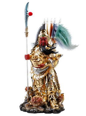 竖刀关公财神关羽家居供奉