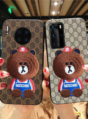 刺绣适用华为mate30epro手机壳p40pro+全包p30曲屏p20proe曲屏30e