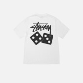 Stussy 25SS新款 Dice 现货正品 Pigment Dyed 水洗骰子印花短袖 T恤