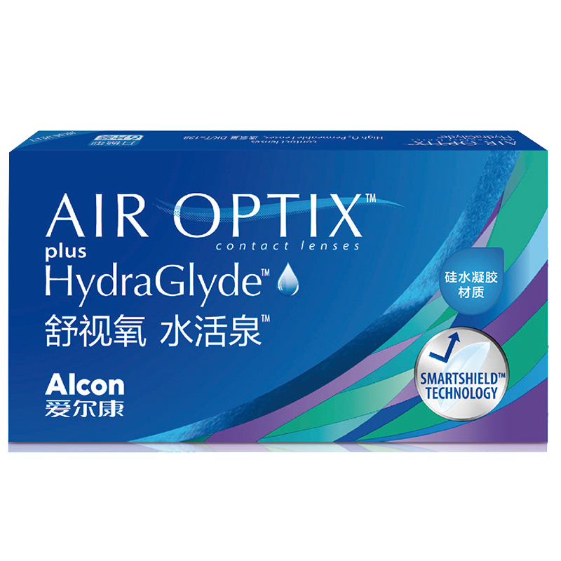 爱尔康视康舒视氧水活泉月抛6片*2盒隐形近视眼镜硅水凝胶官网