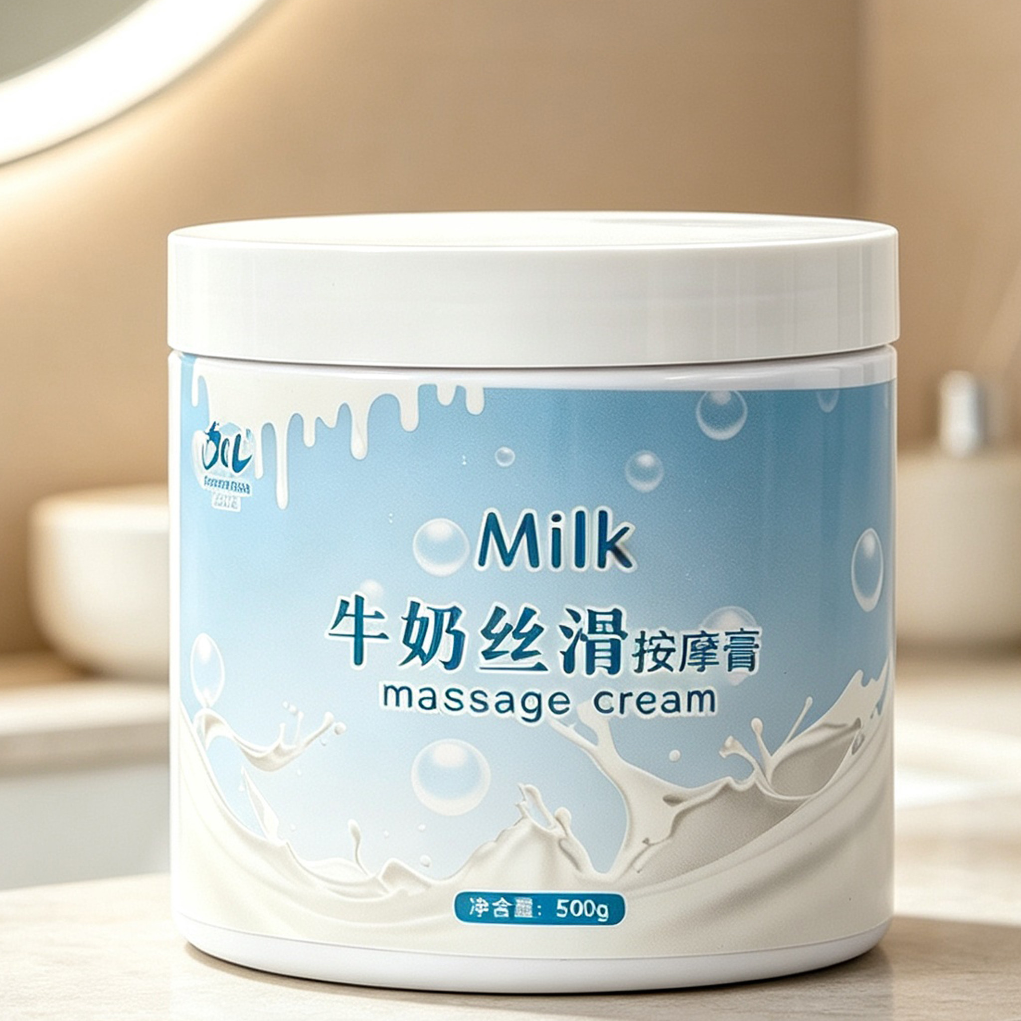 美容院牛奶按摩膏背部肩颈保湿霜