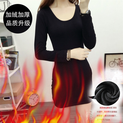 0修身显瘦加厚大码包臀长袖t恤