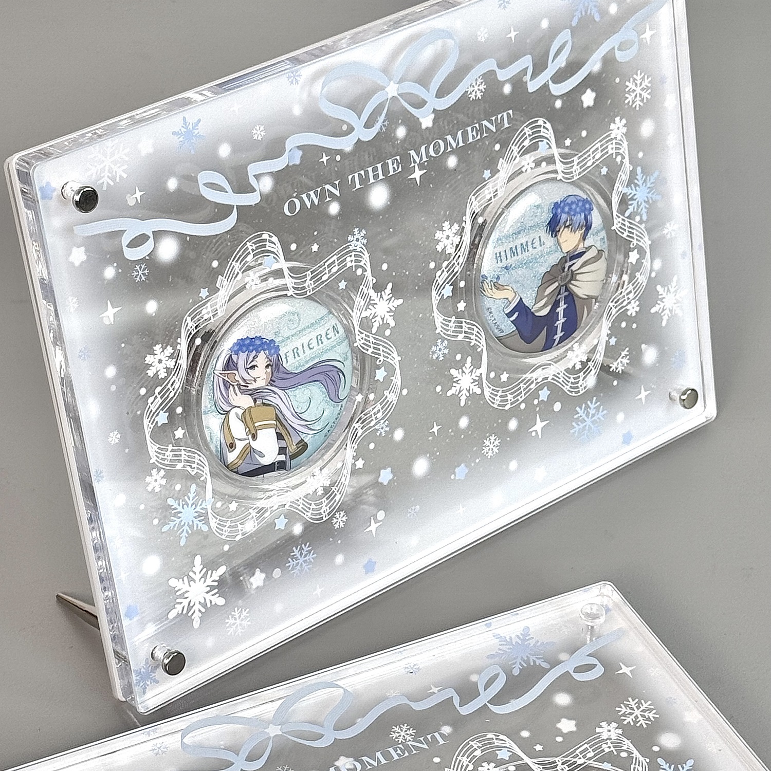 有谷怪 冬季恋歌 双吧唧雪花谷美展示道具谷子收纳桌面摆件亚克力