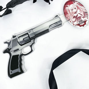 有谷怪 执法者手枪打卡棒左轮徽章举拍吧唧推活磁吸拍照展示道具