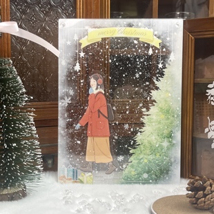 有谷怪 银白圣诞场景谷美 立牌桌面摆件谷子美化吧唧谷美道具