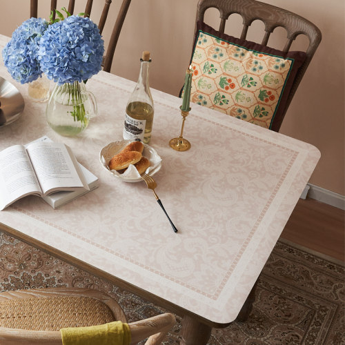 防水防油皮革桌垫轻奢免洗桌布