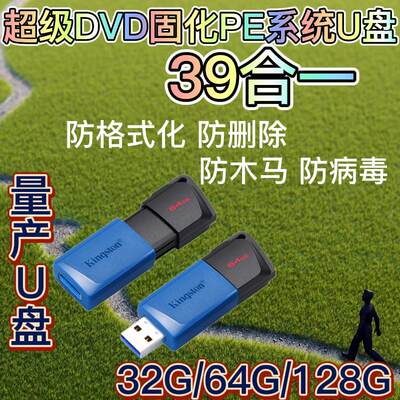 量产固化U盘防格防病毒系统启动