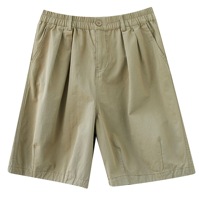 SUMMER DRESS RETRO TWILL COTTON SLACKS WOMENS ELASTICATED WAIST SLIM STRAIGHT PANTS LOOSE AND VERSATILE CROPPED PANTS MEDIUM PANTS