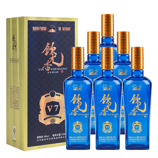 6整箱 固态粮食酒饮尤香V7浓香型白酒52度500ml 2017年老酒清仓