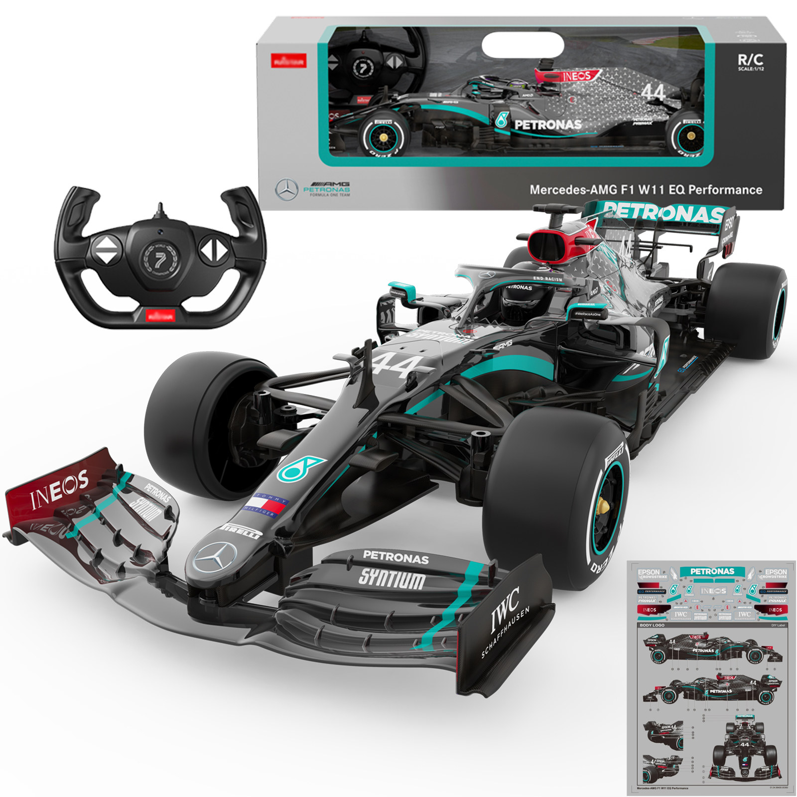 【LEFFIHOB潮玩社】星辉RASTAR奔驰F1-W11遥控赛车模型摆件礼物