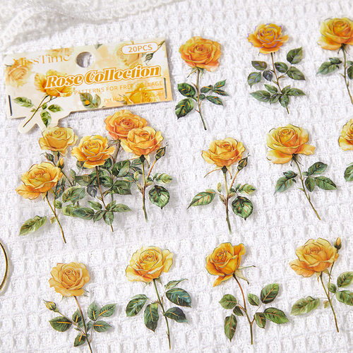 SG121拾光PET玫瑰小铺复古手账